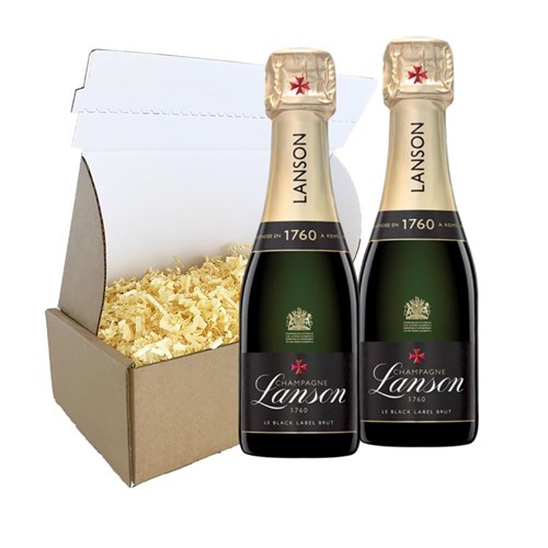 Mini Lanson Le Black Creation Champagne 20cl Duo Postal Box